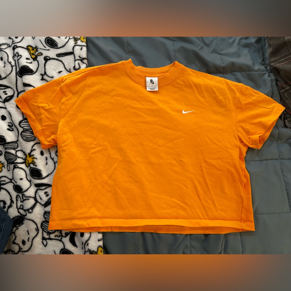 Yellow Nike crop top